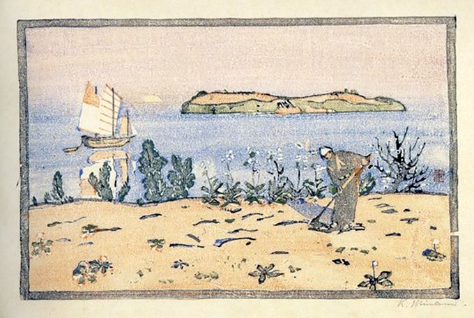 Minami Kunzo watercolor view of Thames at night