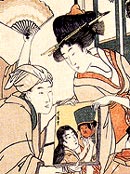 Utamaro print showing