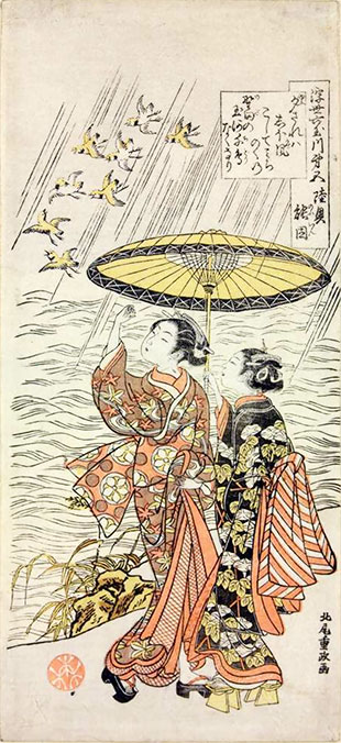 Kitao Shigemasa bijin nodagawa